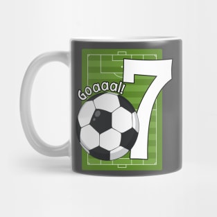 Kids Goaaal! 7th Birthday 7 Year Old Mug